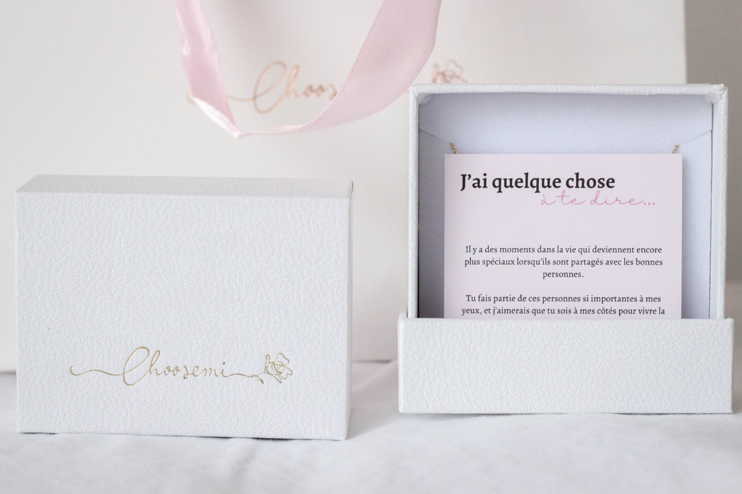Box témoin avec bijou mystère