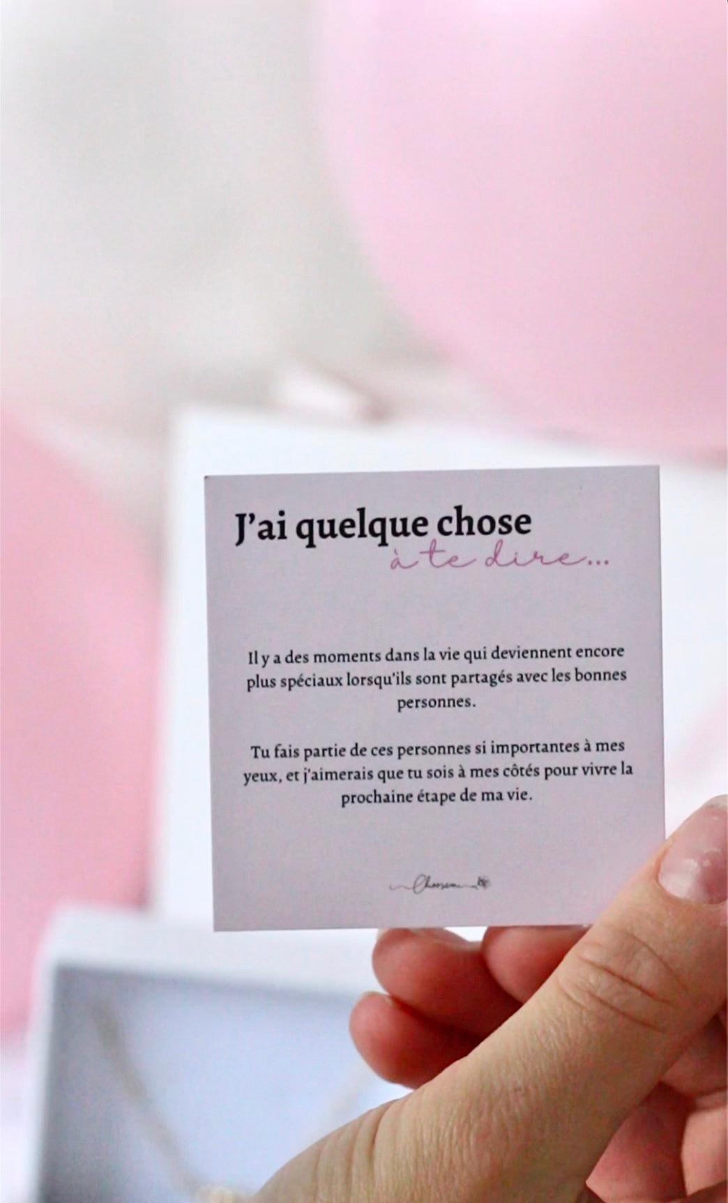 Box témoin avec bijou mystère